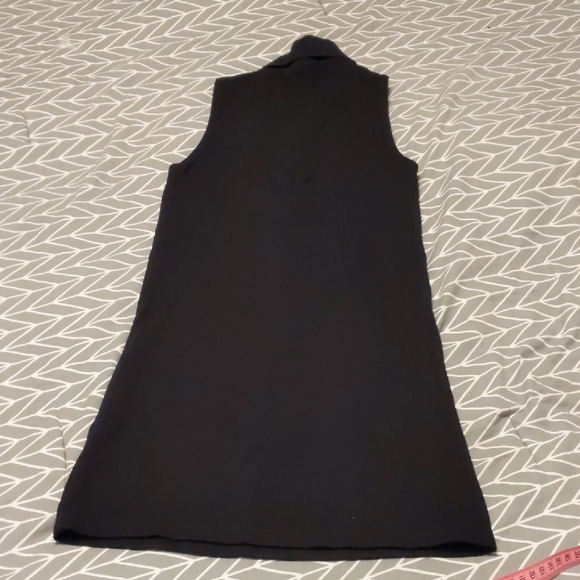 Black Sleeveless Polo Dress with Orange T Logo - Picture 7 of 8